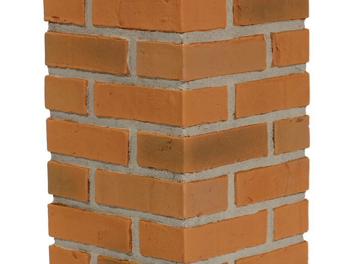 Brick Historic Architectural Corner Burnt Orange